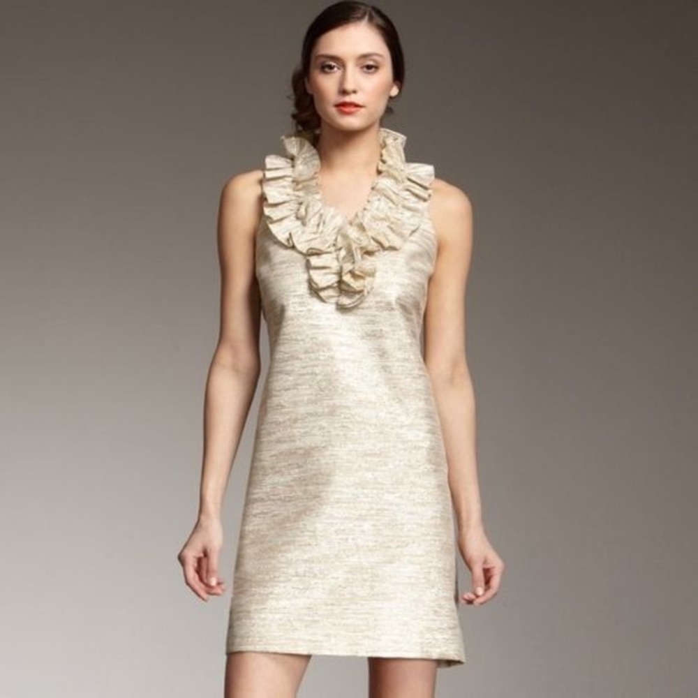 EUC kate spade Striped Ruffle Lucille Dress, Sz 2